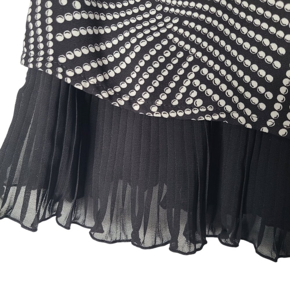 🔥Sale - White House Black Market Sleeveless Black Polka Dot Blouse Size Large - Picture 6 of 10